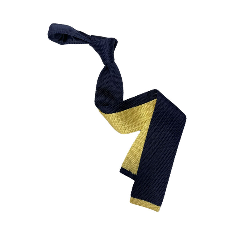Γραβάτα Πλεκτή Microfibra Μπλε - Κίτρινη 202-14-1250-1267-2