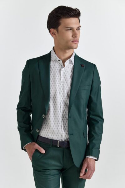Ανδρικό Κοστούμι μονόχρωμο  Πράσινο  Interfit