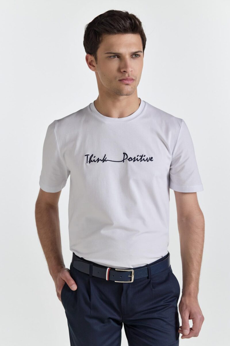 Ανδρικό T-shirt Μονόχρωμo Λευκό
