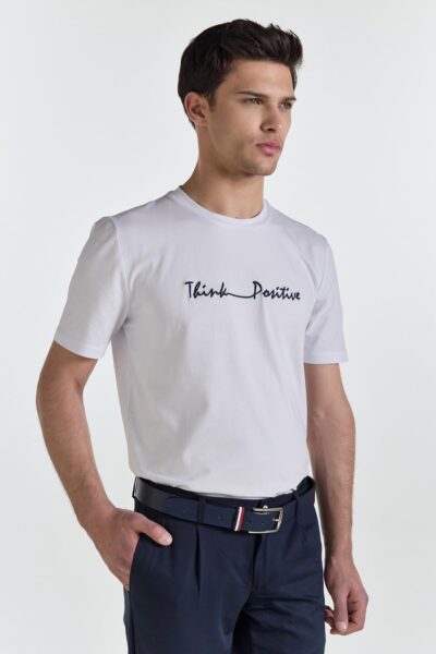 Ανδρικό T-shirt Μονόχρωμo Λευκό